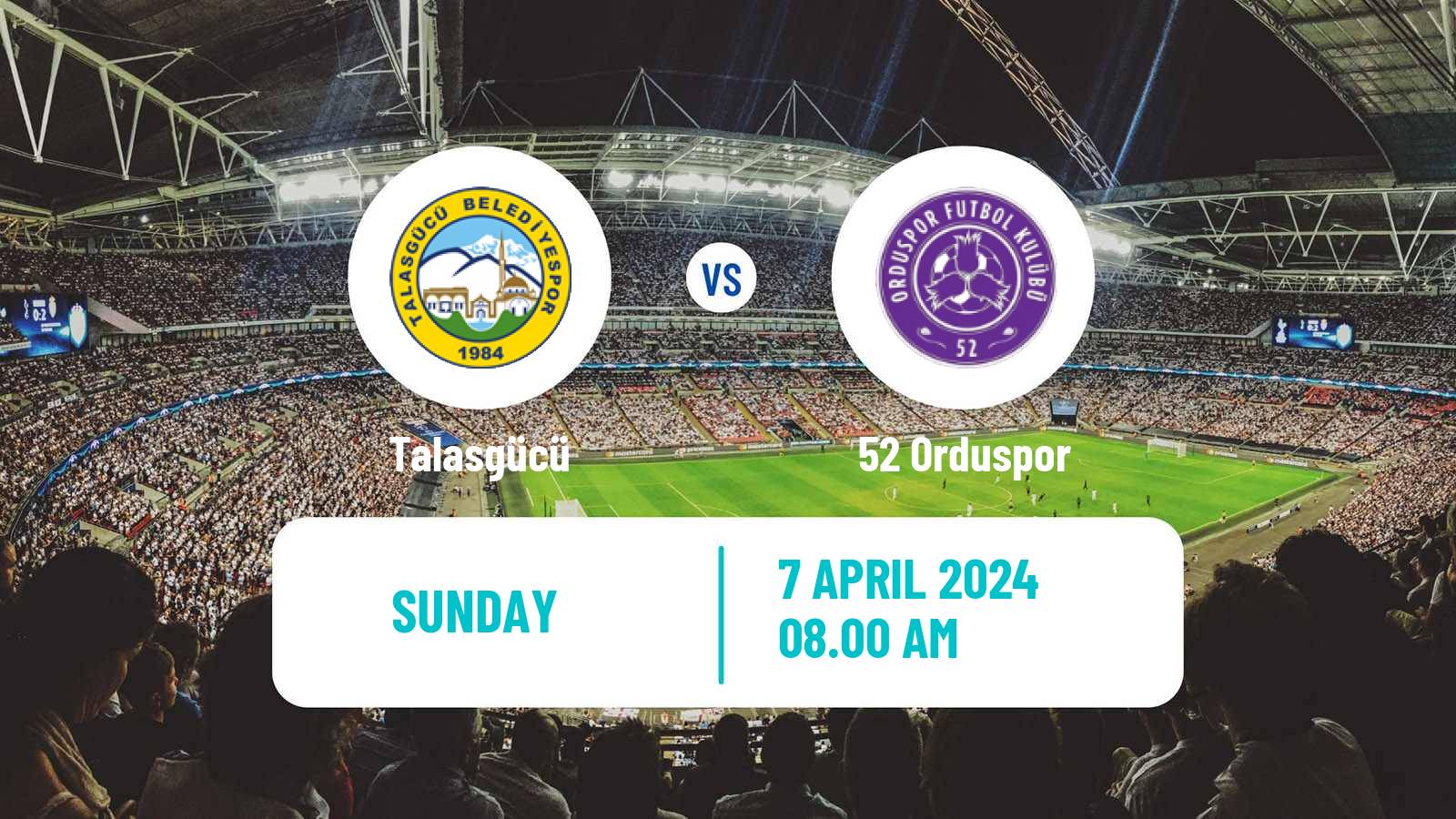 Soccer Turkish 3 Lig Group 1 Talasgücü - 52 Orduspor