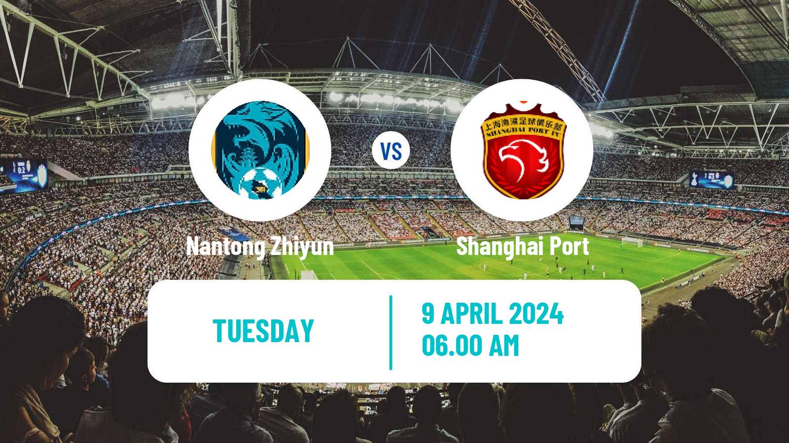 Soccer Chinese Super League Nantong Zhiyun - Shanghai Port