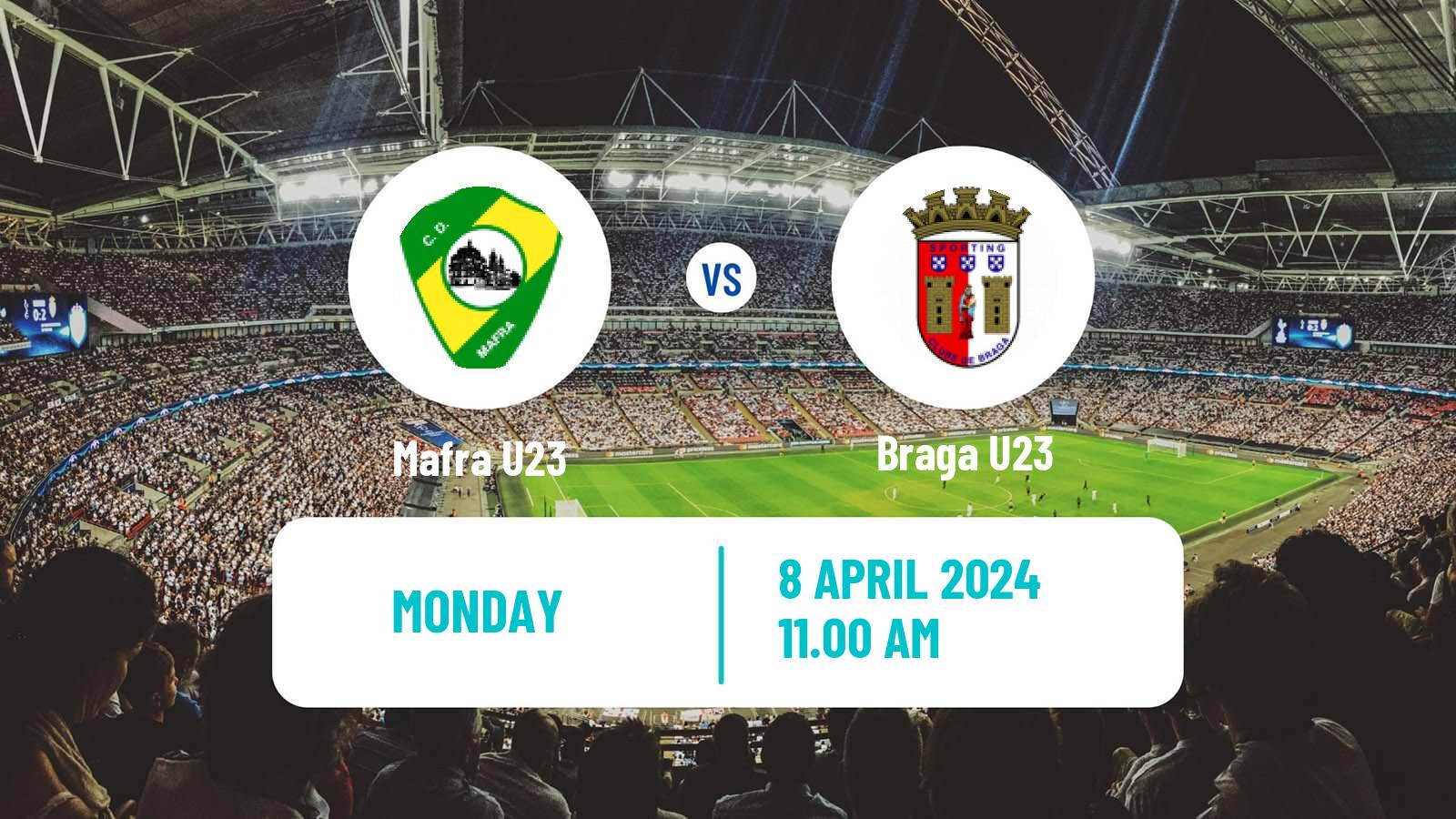 Soccer Portuguese Liga Revelacao U23 Mafra U23 - Braga U23