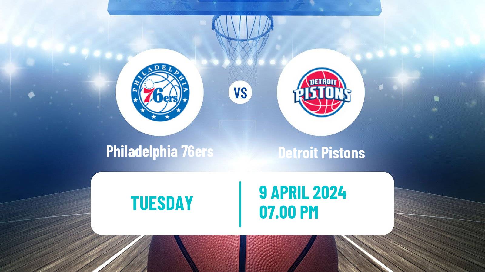 Basketball NBA Philadelphia 76ers - Detroit Pistons