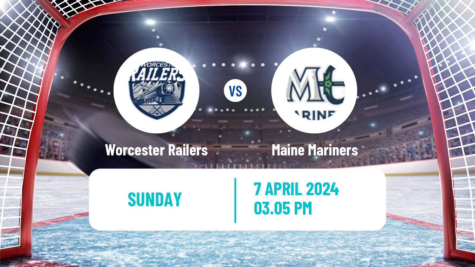 Hockey ECHL Worcester Railers - Maine Mariners