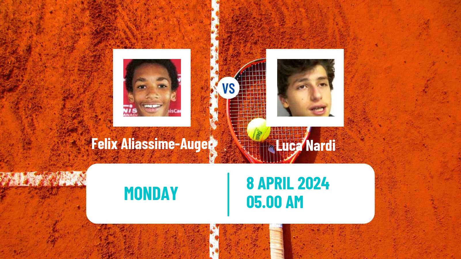 Tennis ATP Monte Carlo Felix Aliassime-Auger - Luca Nardi