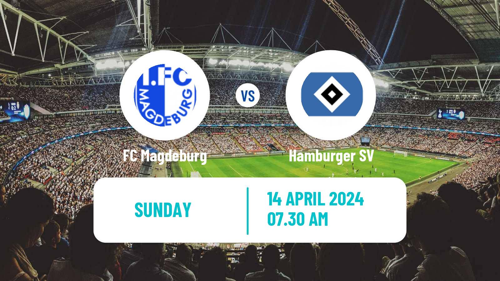 Soccer German 2 Bundesliga Magdeburg - Hamburger SV