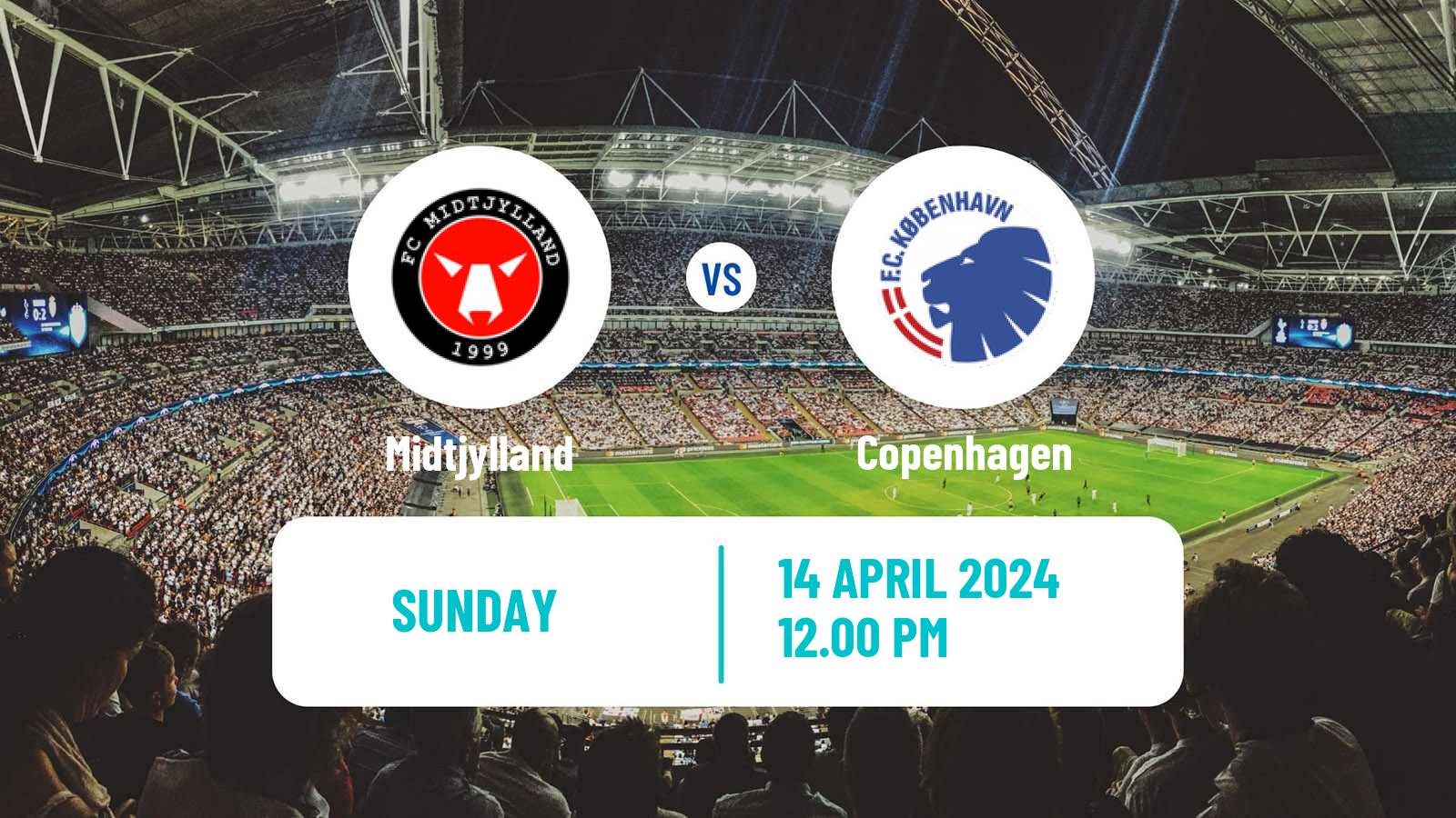 Soccer Danish Superliga Midtjylland - Copenhagen