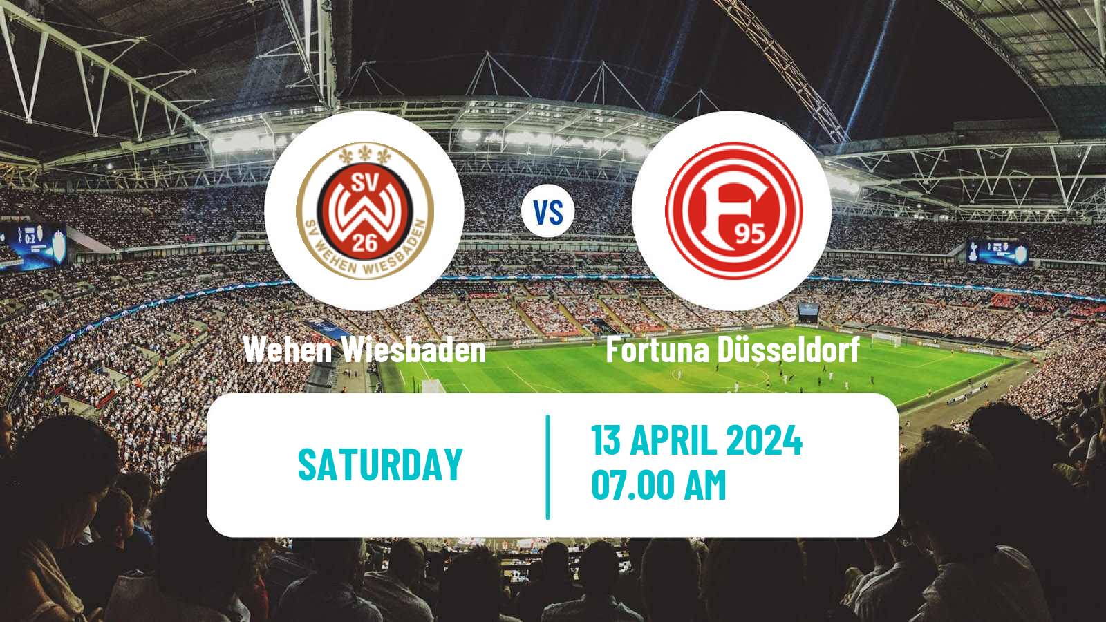 Soccer German 2 Bundesliga Wehen Wiesbaden - Fortuna Düsseldorf