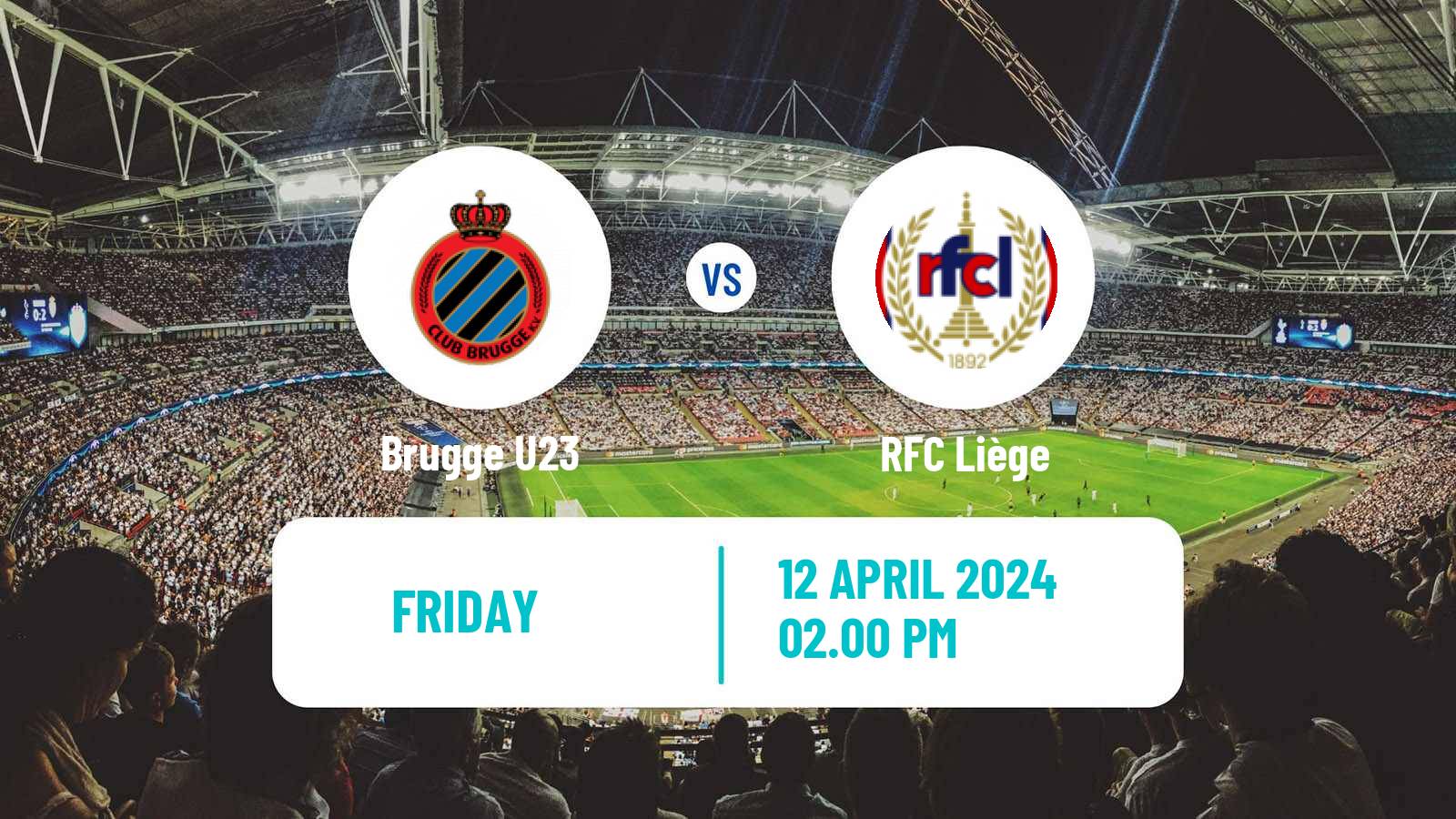 Soccer Belgian Сhallenger Pro League Brugge U23 - RFC Liège