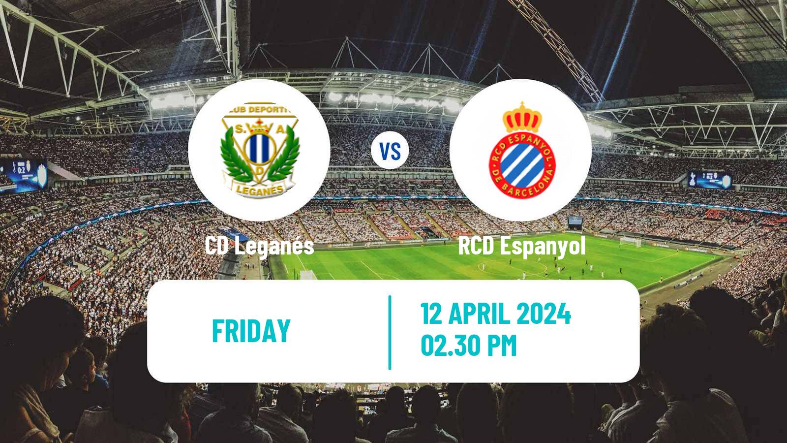 Soccer Spanish LaLiga2 Leganés - Espanyol