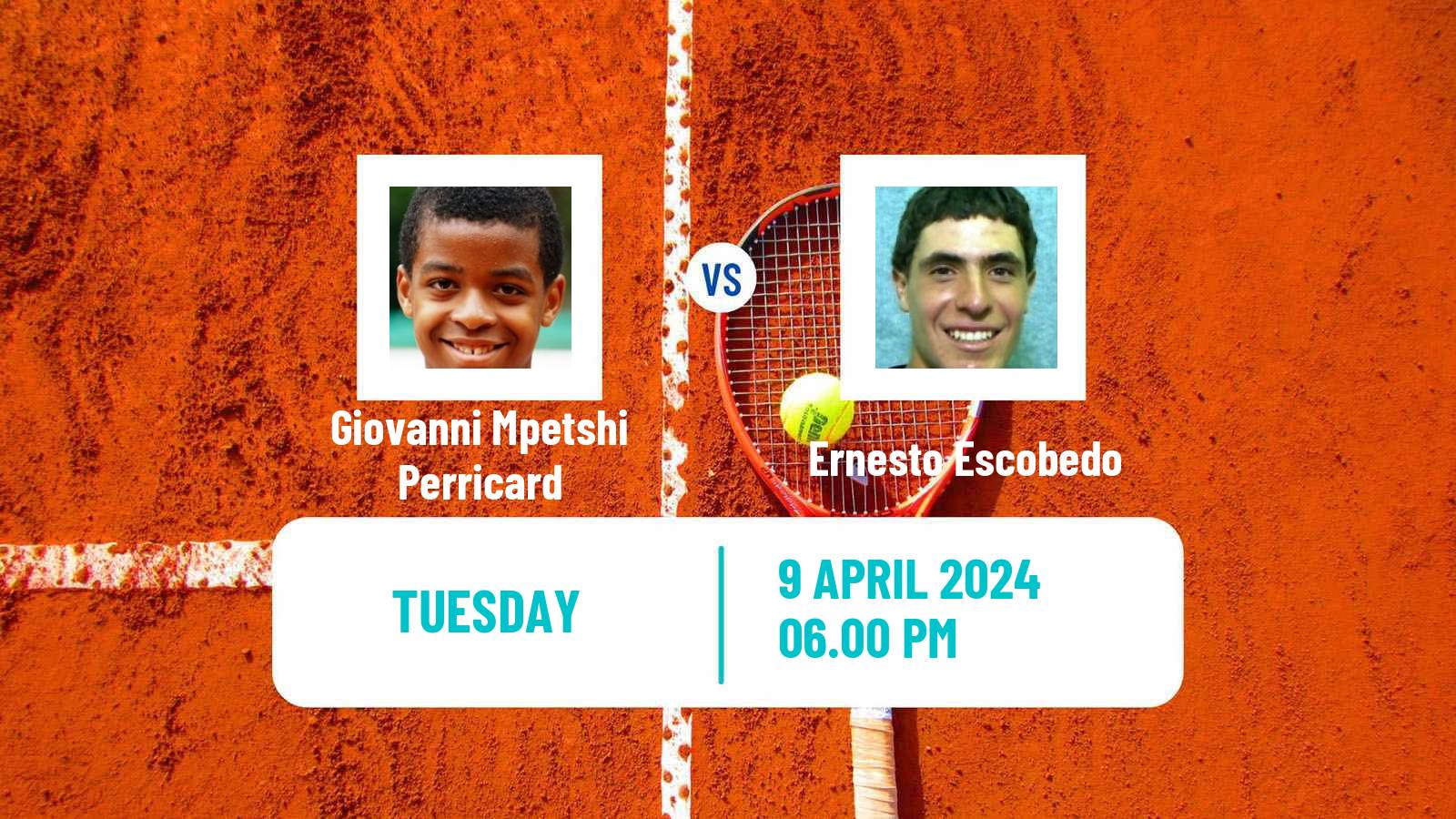 Tennis Morelos Challenger Men Giovanni Mpetshi Perricard - Ernesto Escobedo