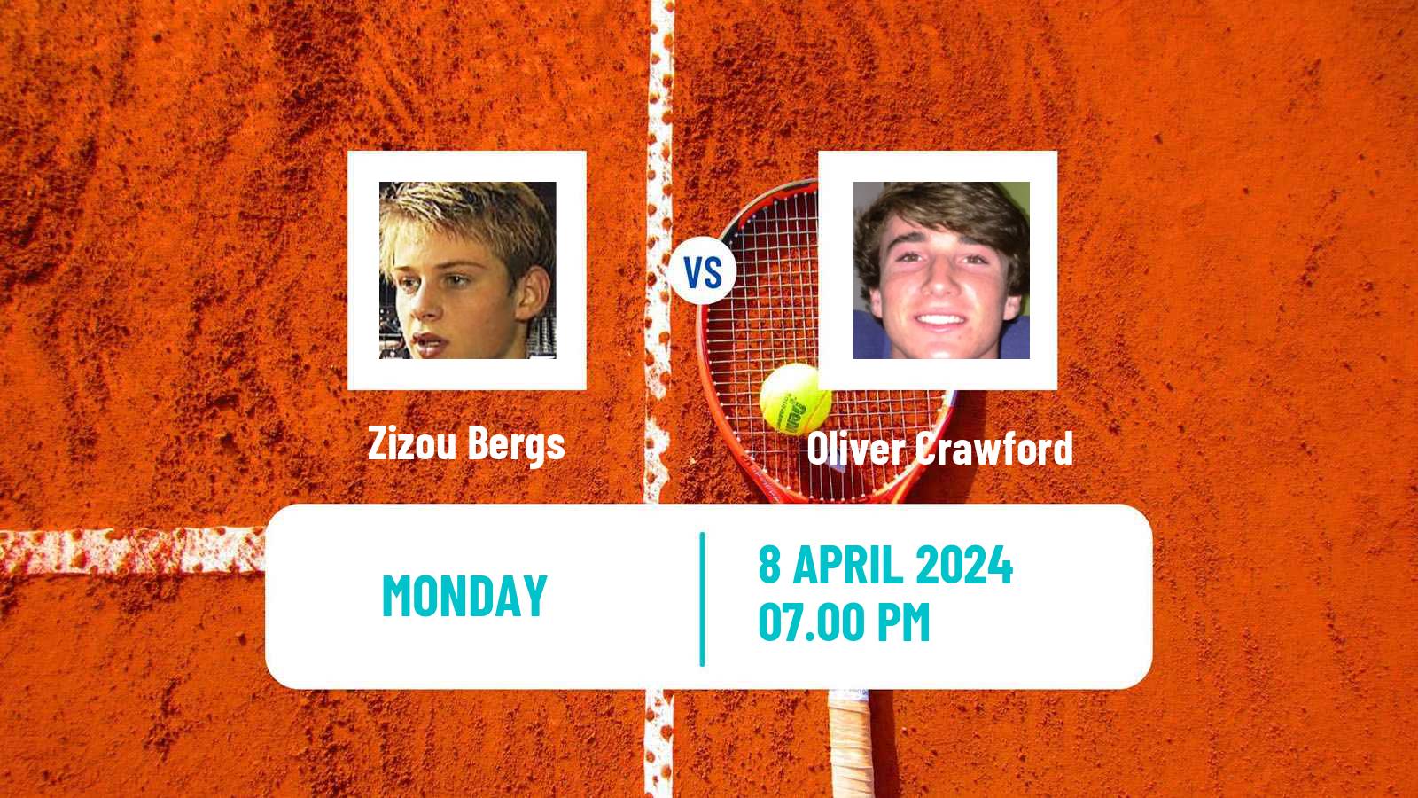 Tennis Sarasota Challenger Men Zizou Bergs - Oliver Crawford