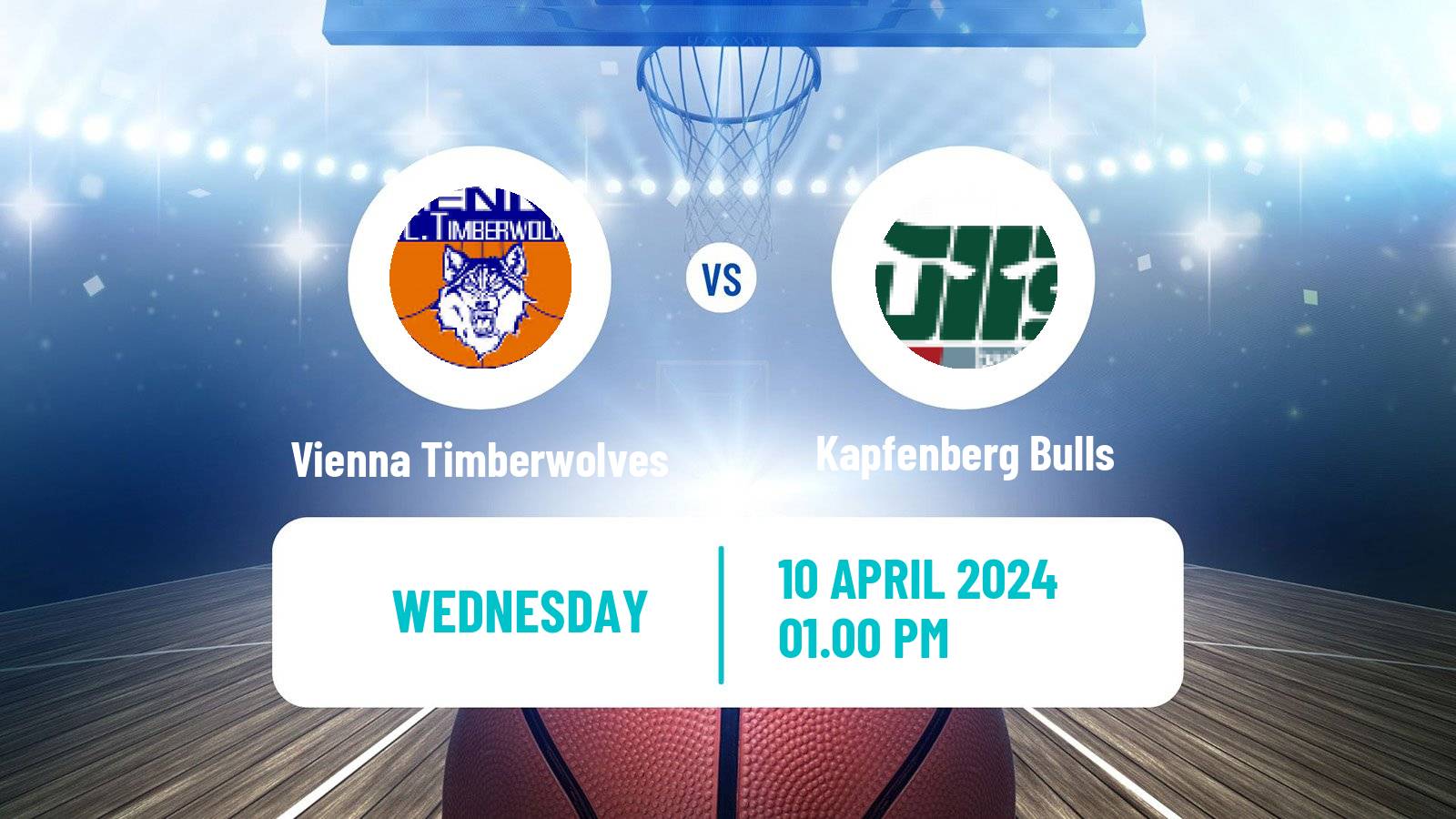 Basketball Austrian Superliga Basketball Vienna Timberwolves - Kapfenberg Bulls