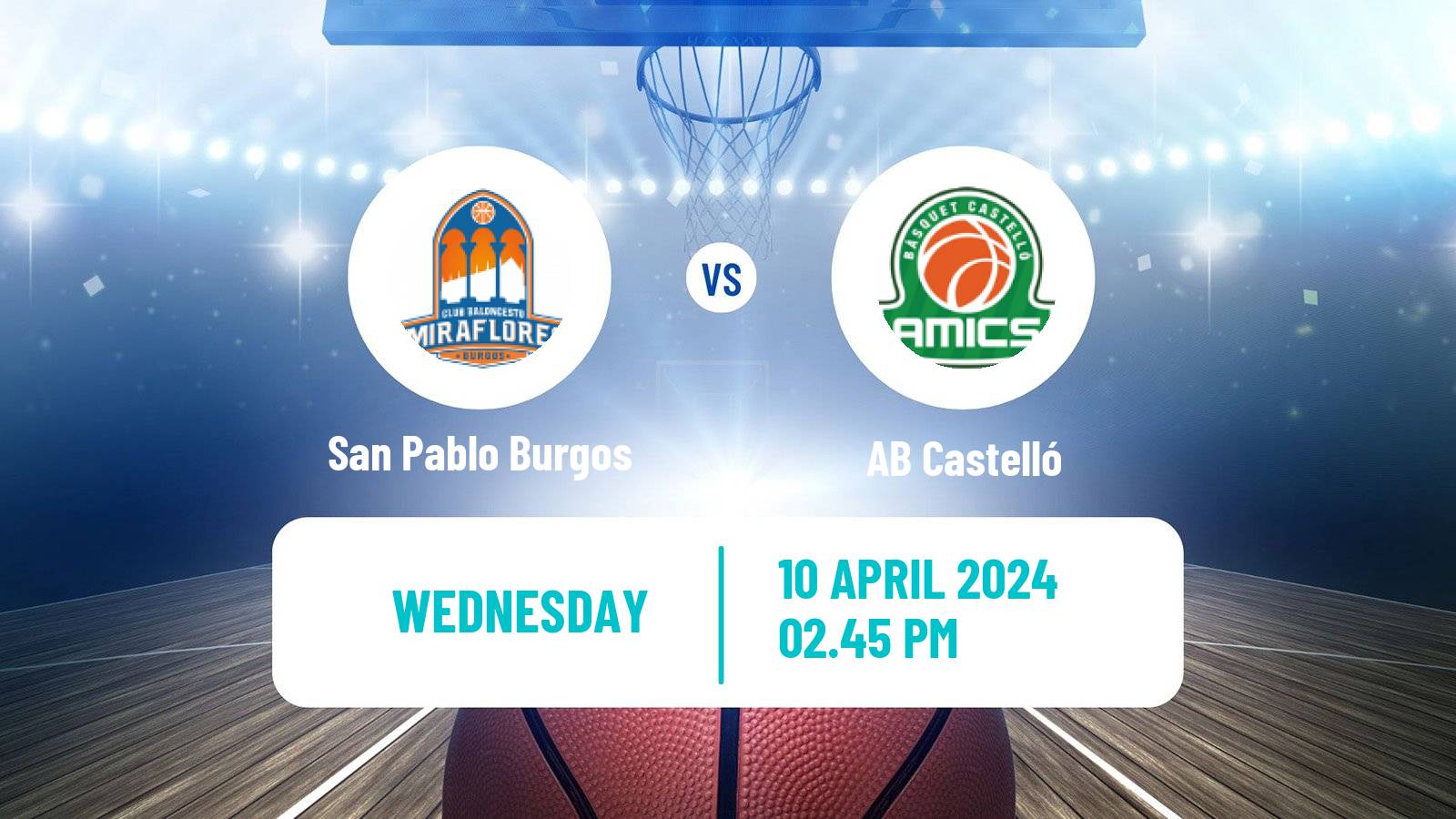 Basketball Spanish LEB Oro San Pablo Burgos - Castelló