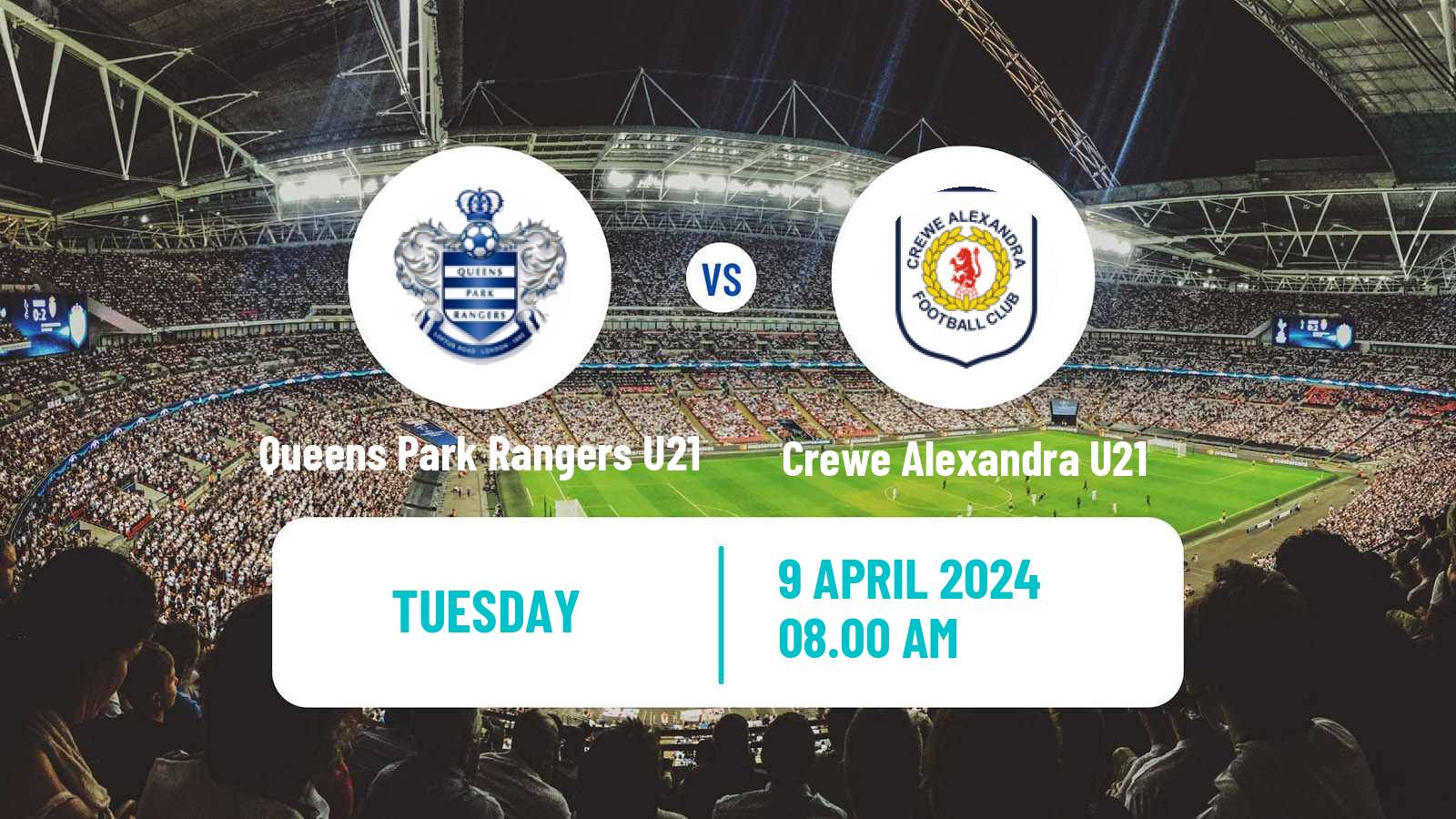 Soccer English Professional Development League Queens Park Rangers U21 - Crewe Alexandra U21