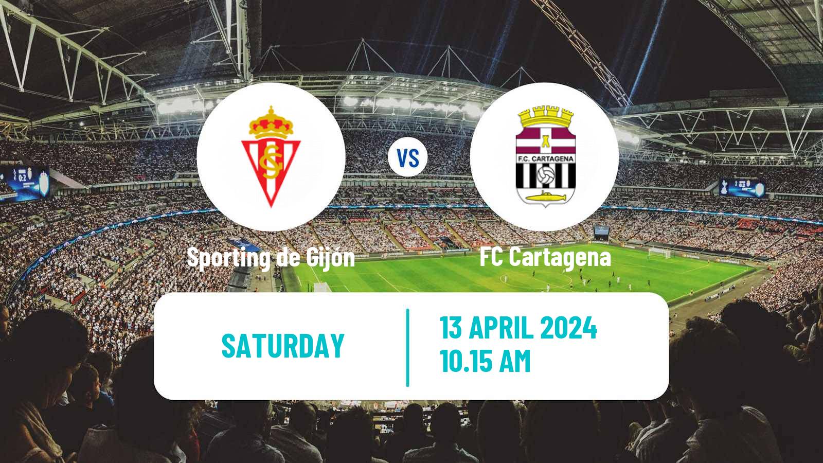 Soccer Spanish LaLiga2 Sporting de Gijón - Cartagena