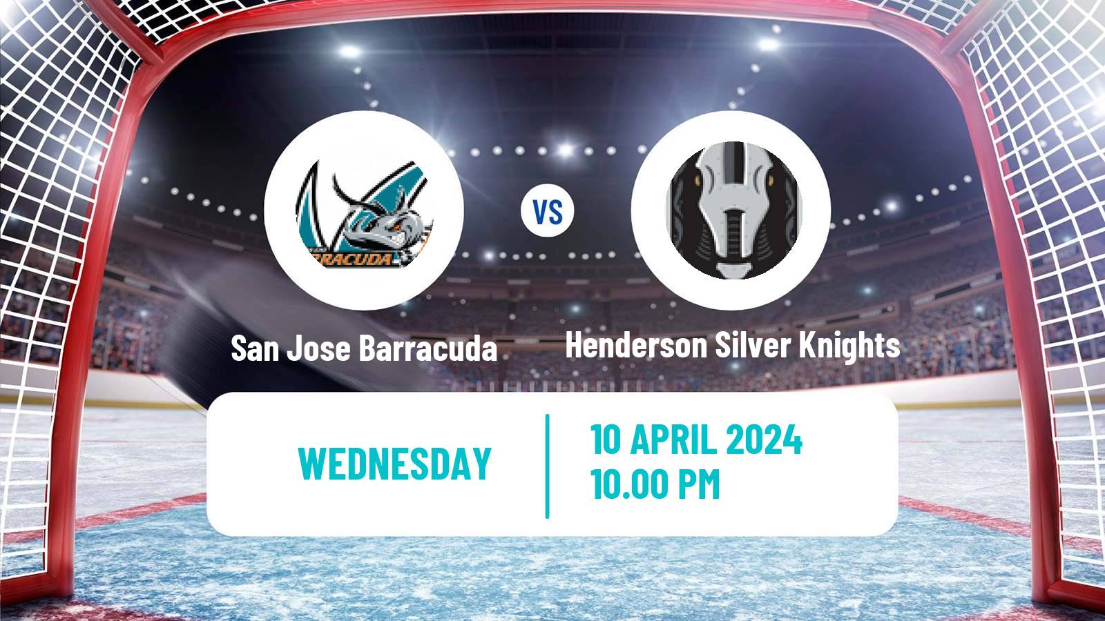 Hockey AHL San Jose Barracuda - Henderson Silver Knights