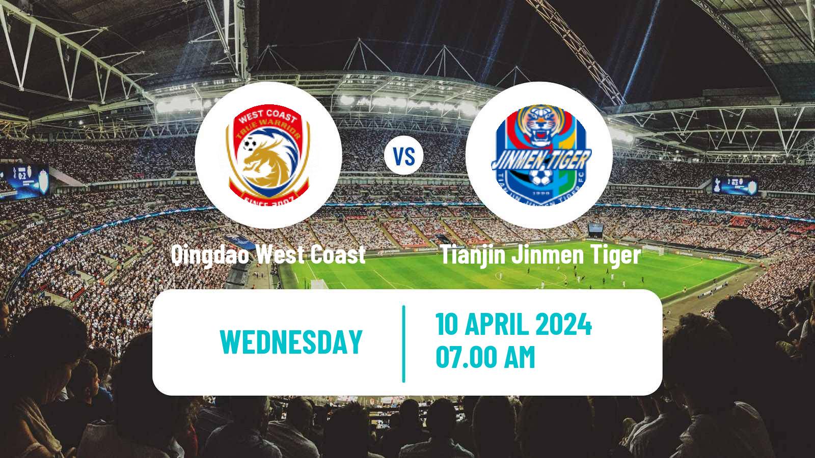 Soccer Chinese Super League Qingdao West Coast - Tianjin Jinmen Tiger