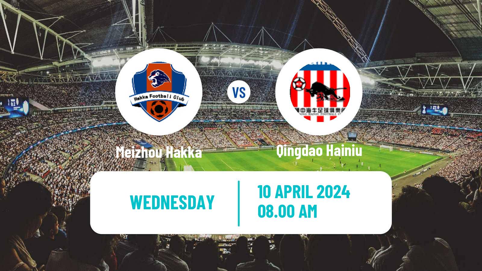 Soccer Chinese Super League Meizhou Hakka - Qingdao Hainiu