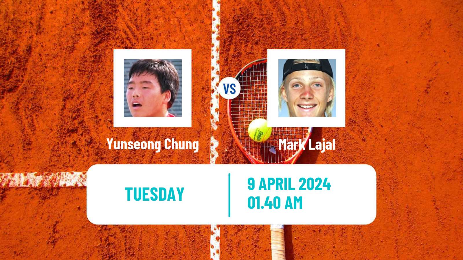 Tennis Busan Challenger Men Yunseong Chung - Mark Lajal
