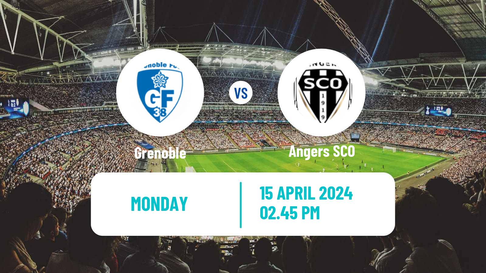 Soccer French Ligue 2 Grenoble - Angers