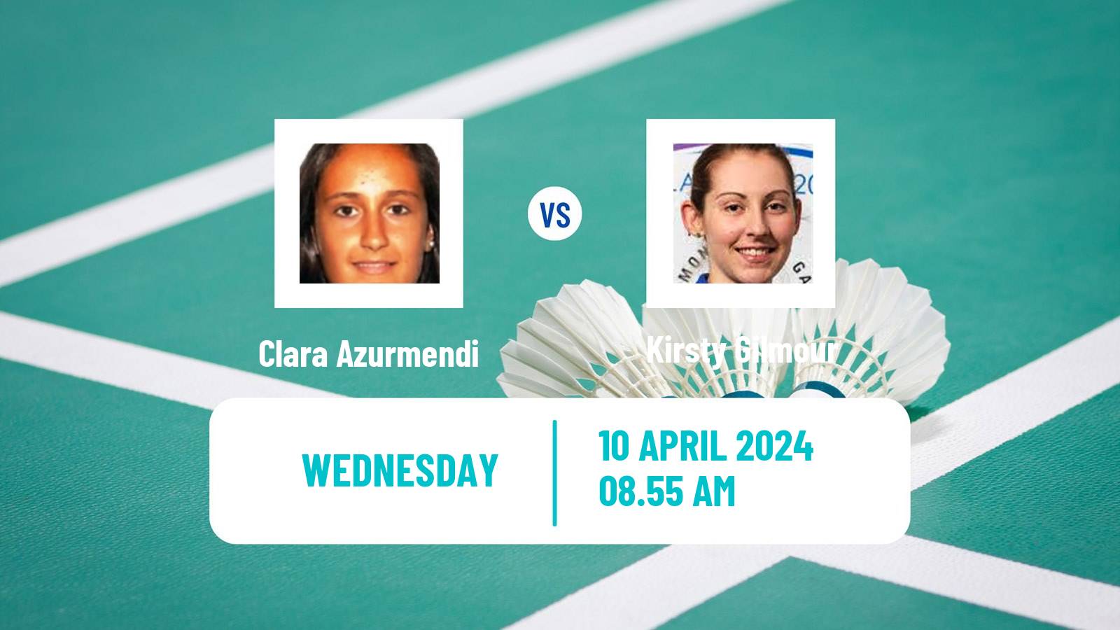Badminton BWF European Championship Women Clara Azurmendi - Kirsty Gilmour