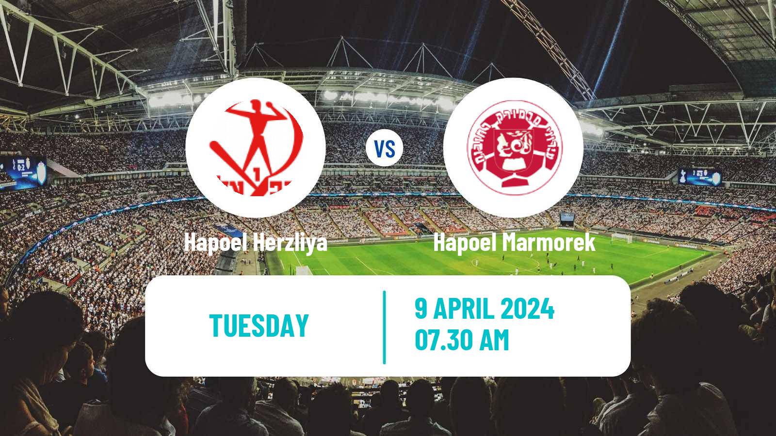 Soccer Israeli Liga Alef South Hapoel Herzliya - Hapoel Marmorek