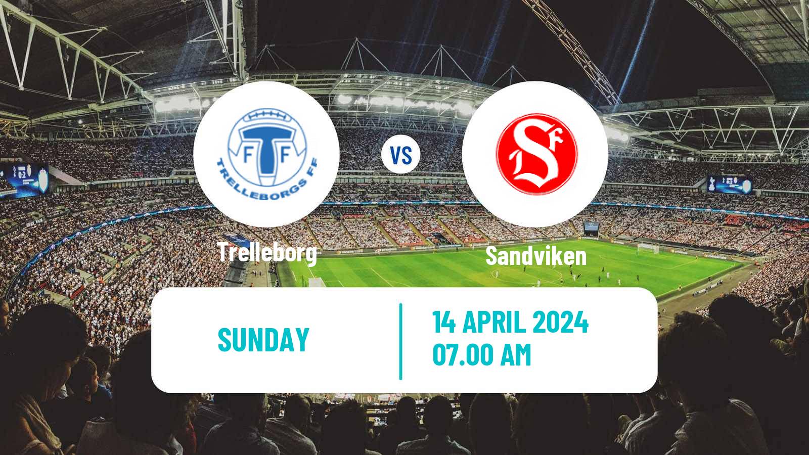 Soccer Swedish Superettan Trelleborg - Sandviken