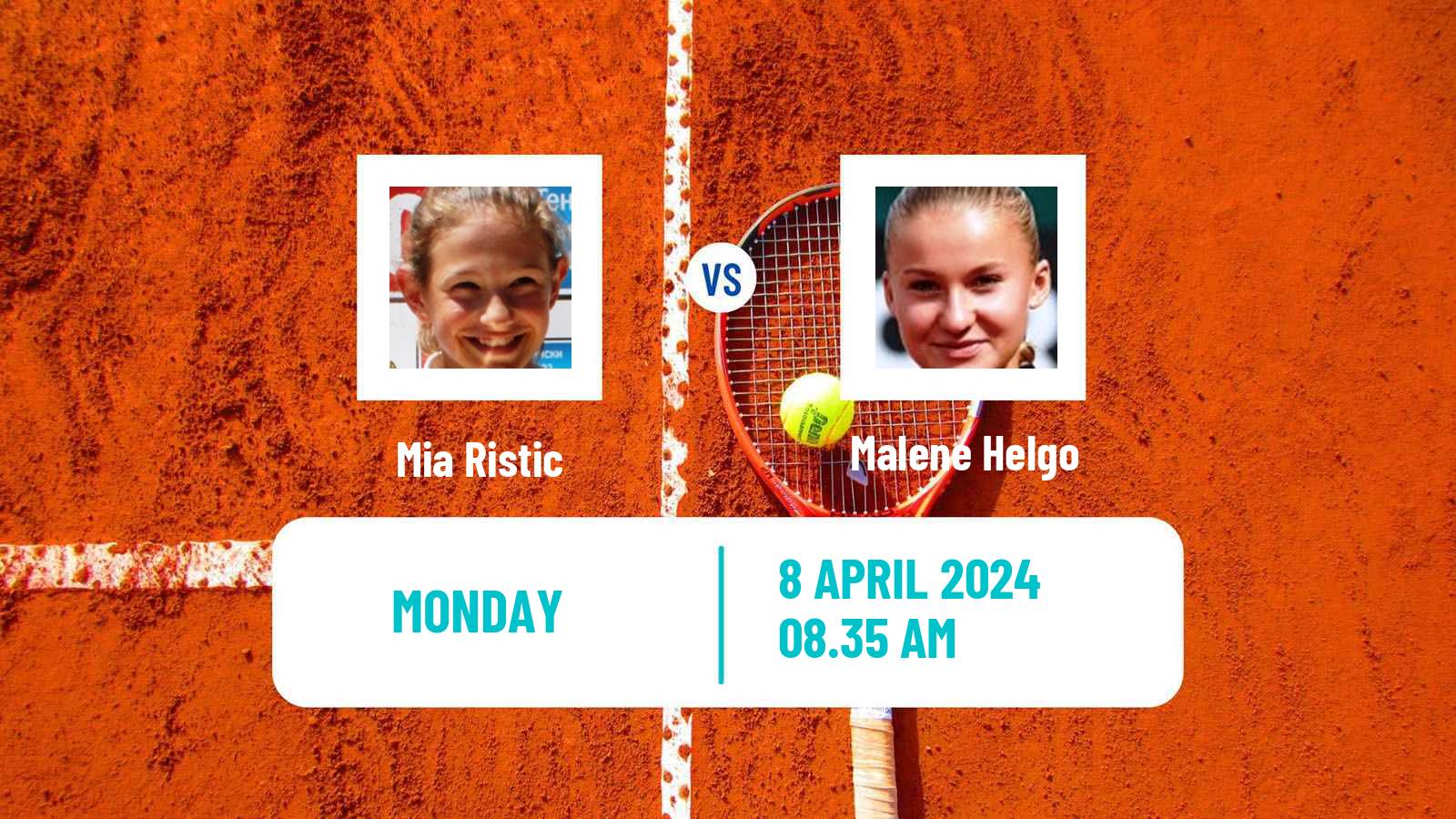 Tennis WTA Billie Jean King Cup Group I Mia Ristic - Malene Helgo