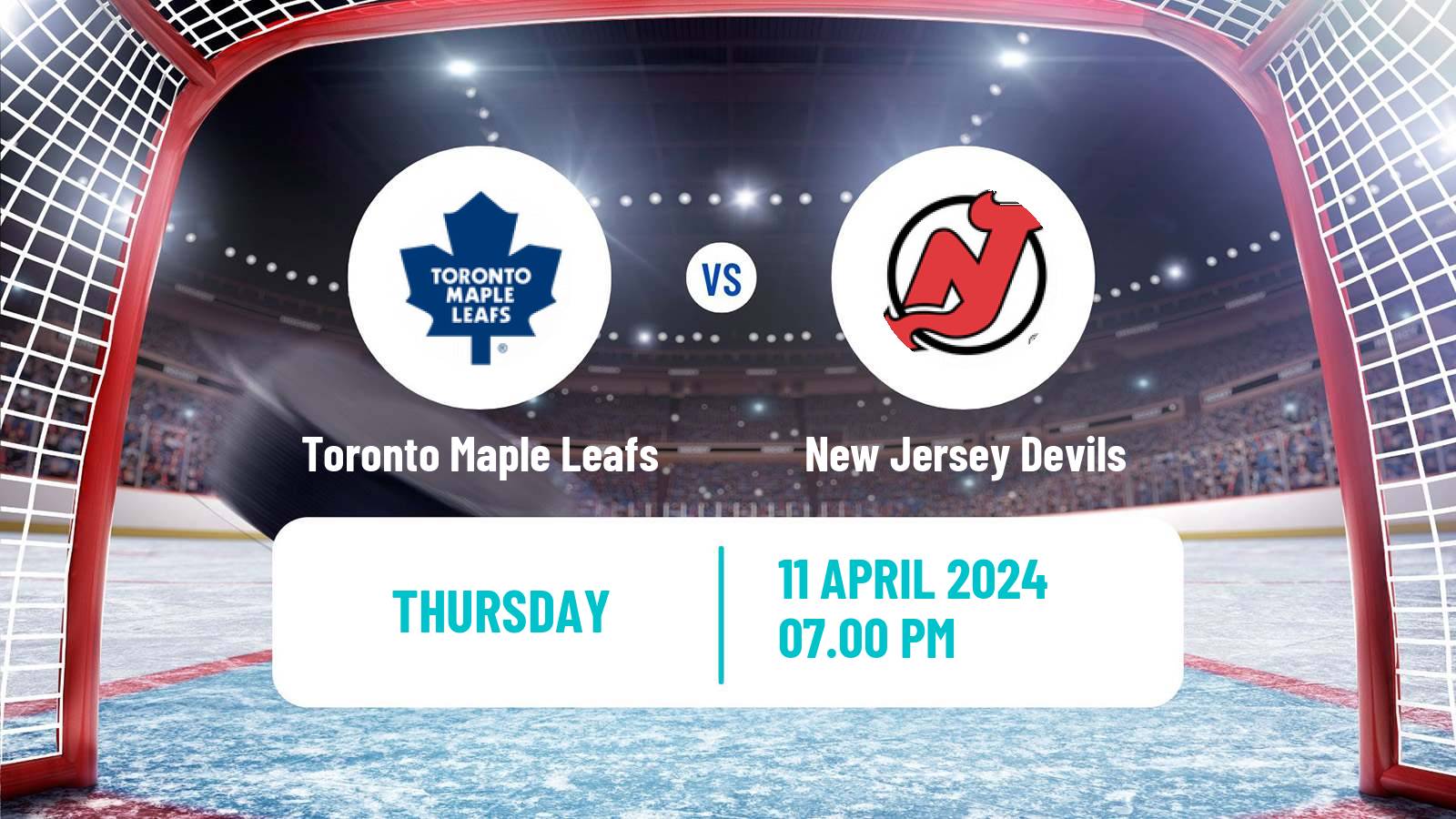Hockey NHL Toronto Maple Leafs - New Jersey Devils