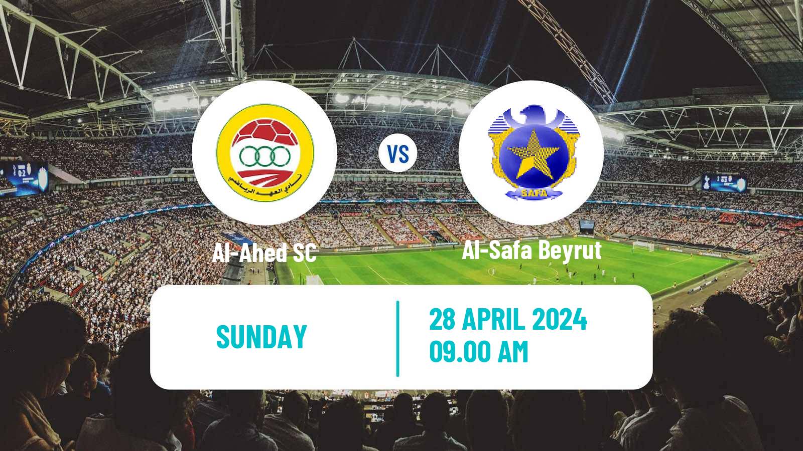 Soccer Lebanese Premier League Al-Ahed - Al-Safa Beyrut