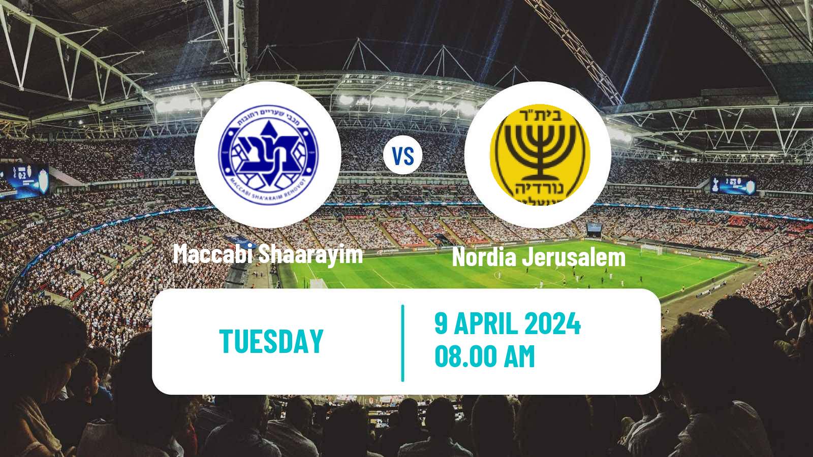 Soccer Israeli Liga Alef South Maccabi Shaarayim - Nordia Jerusalem