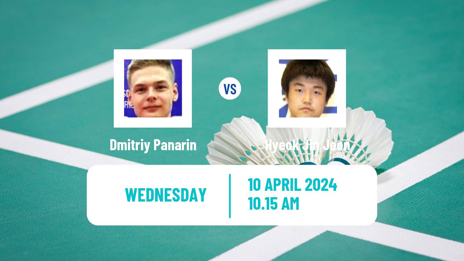 Badminton BWF Asia Championships Men Dmitriy Panarin - Hyeok Jin Jeon