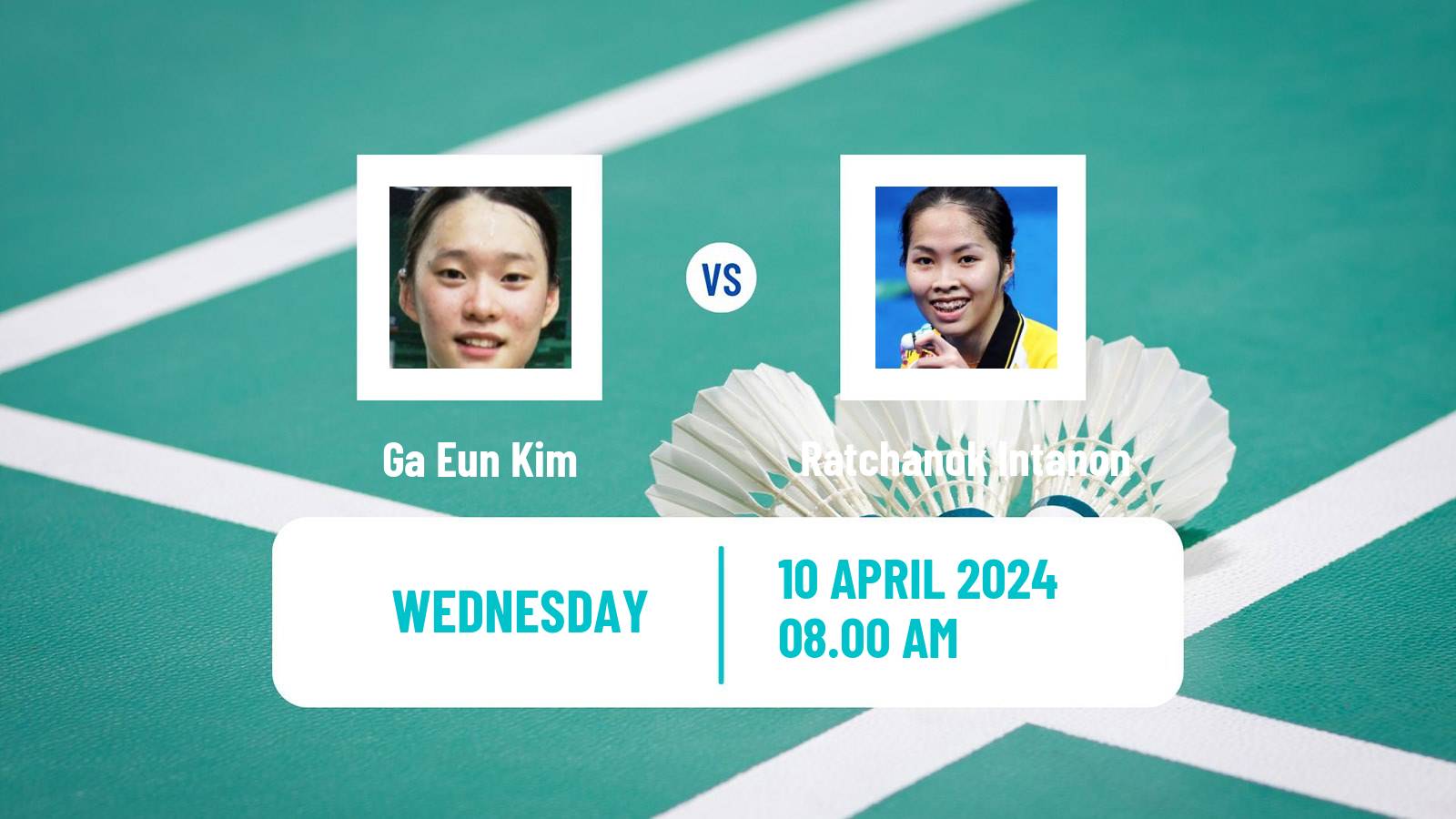 Badminton BWF Asia Championships Women Ga Eun Kim - Ratchanok Intanon