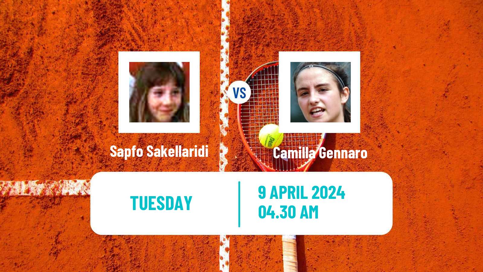 Tennis ITF W35 Santa Margherita Di Pula 3 Women Sapfo Sakellaridi - Camilla Gennaro