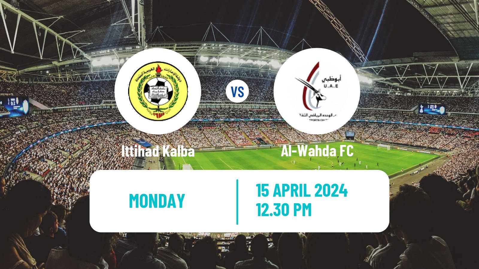 Soccer UAE Football League Ittihad Kalba - Al-Wahda