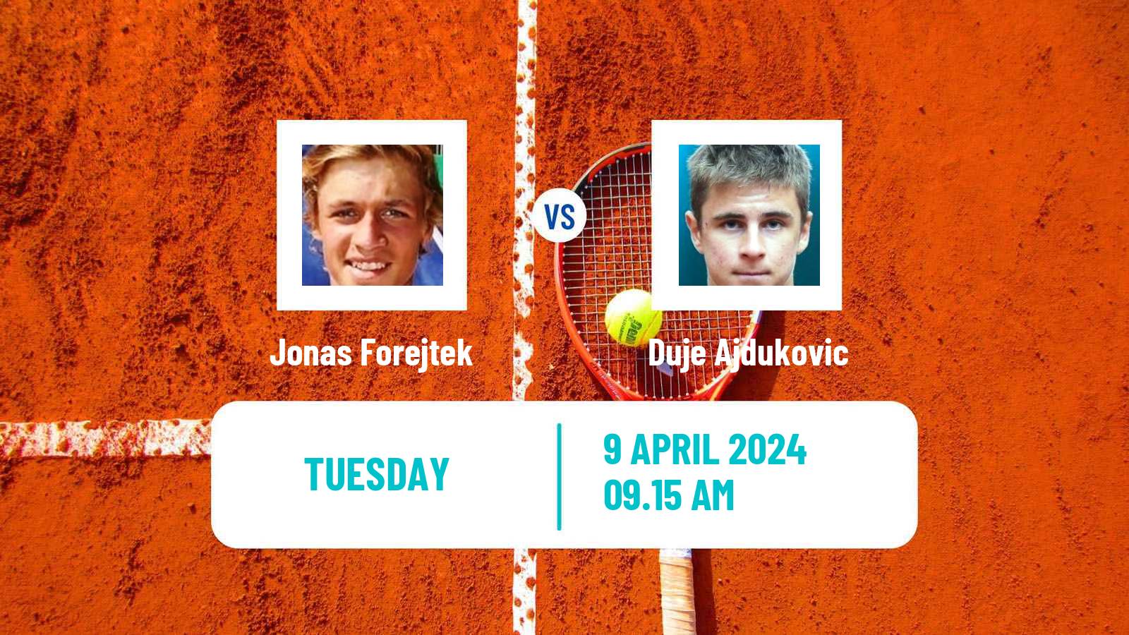 Tennis Split Challenger Men Jonas Forejtek - Duje Ajdukovic