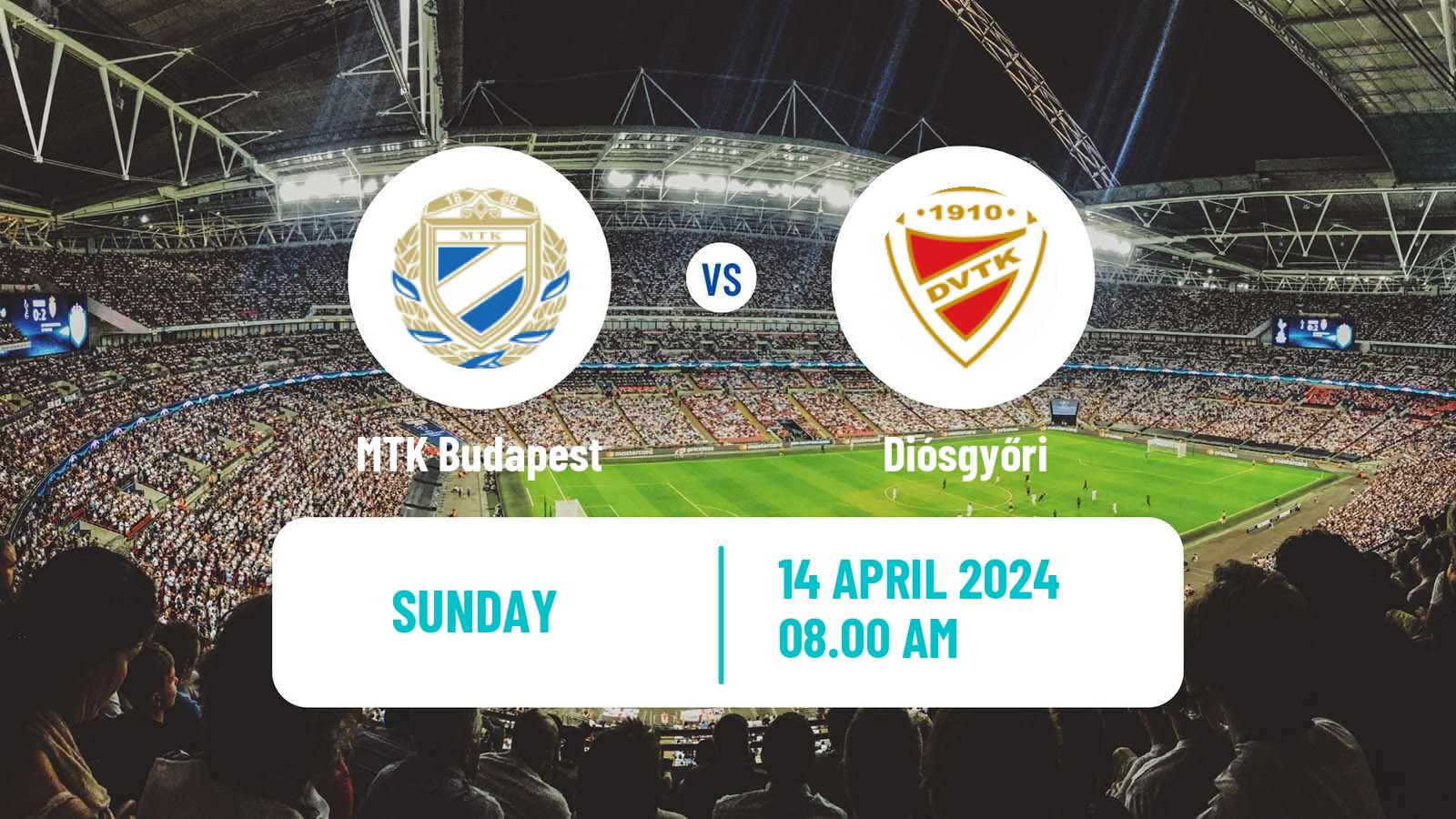 Soccer Hungarian NB I MTK Budapest - Diósgyőri