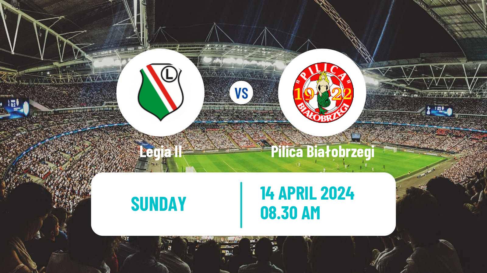 Soccer Polish Division 3 - Group I Legia II - Pilica Białobrzegi