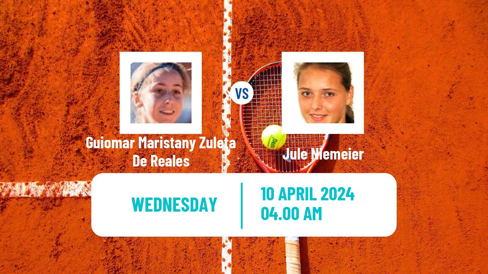 Tennis ITF W100 Zaragoza Women Guiomar Maristany Zuleta De Reales - Jule Niemeier