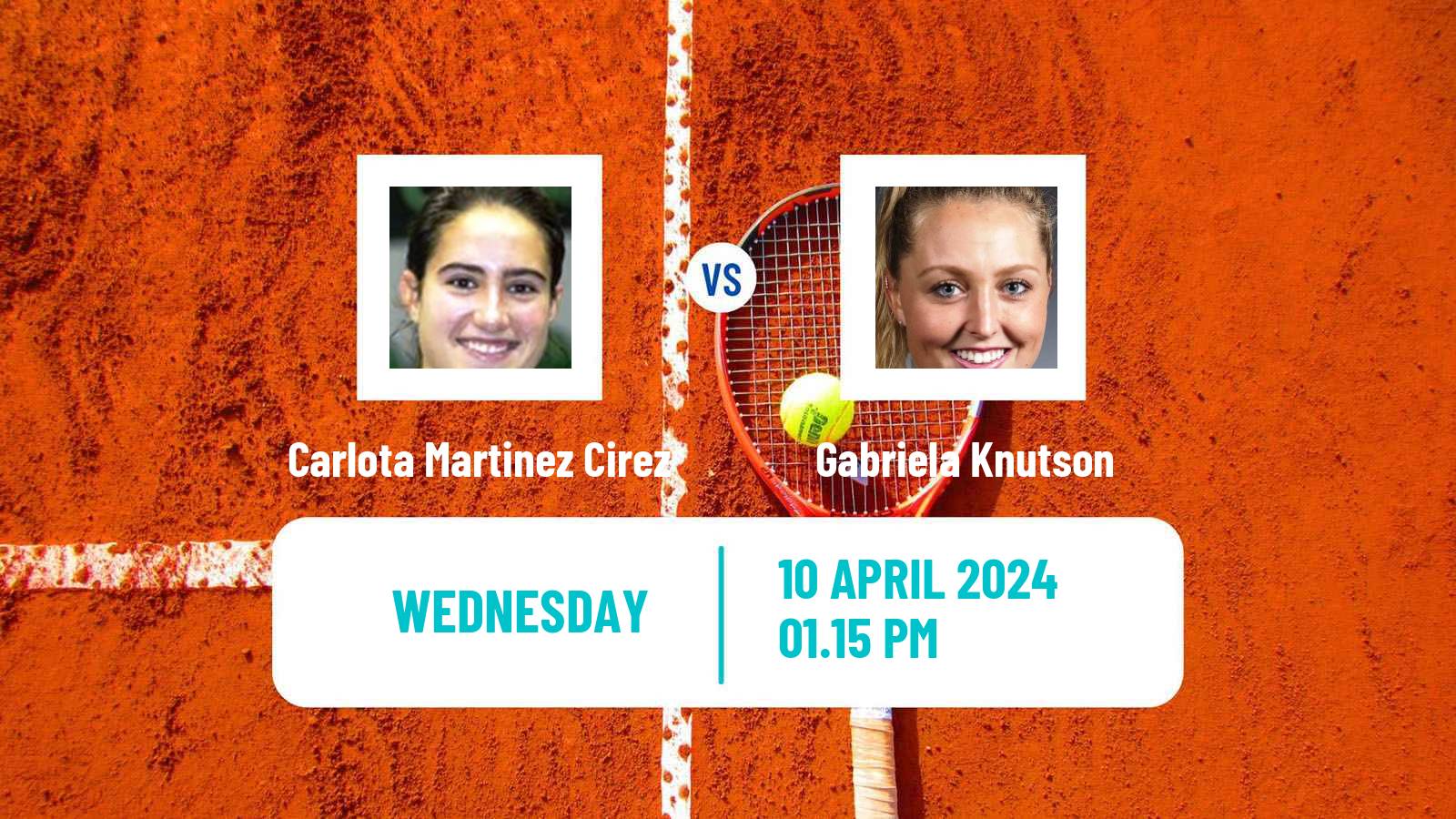 Tennis ITF W100 Zaragoza Women Carlota Martinez Cirez - Gabriela Knutson