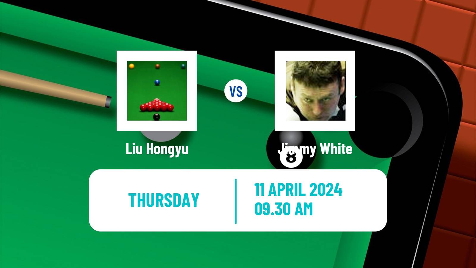 Snooker World Championship Liu Hongyu - Jimmy White