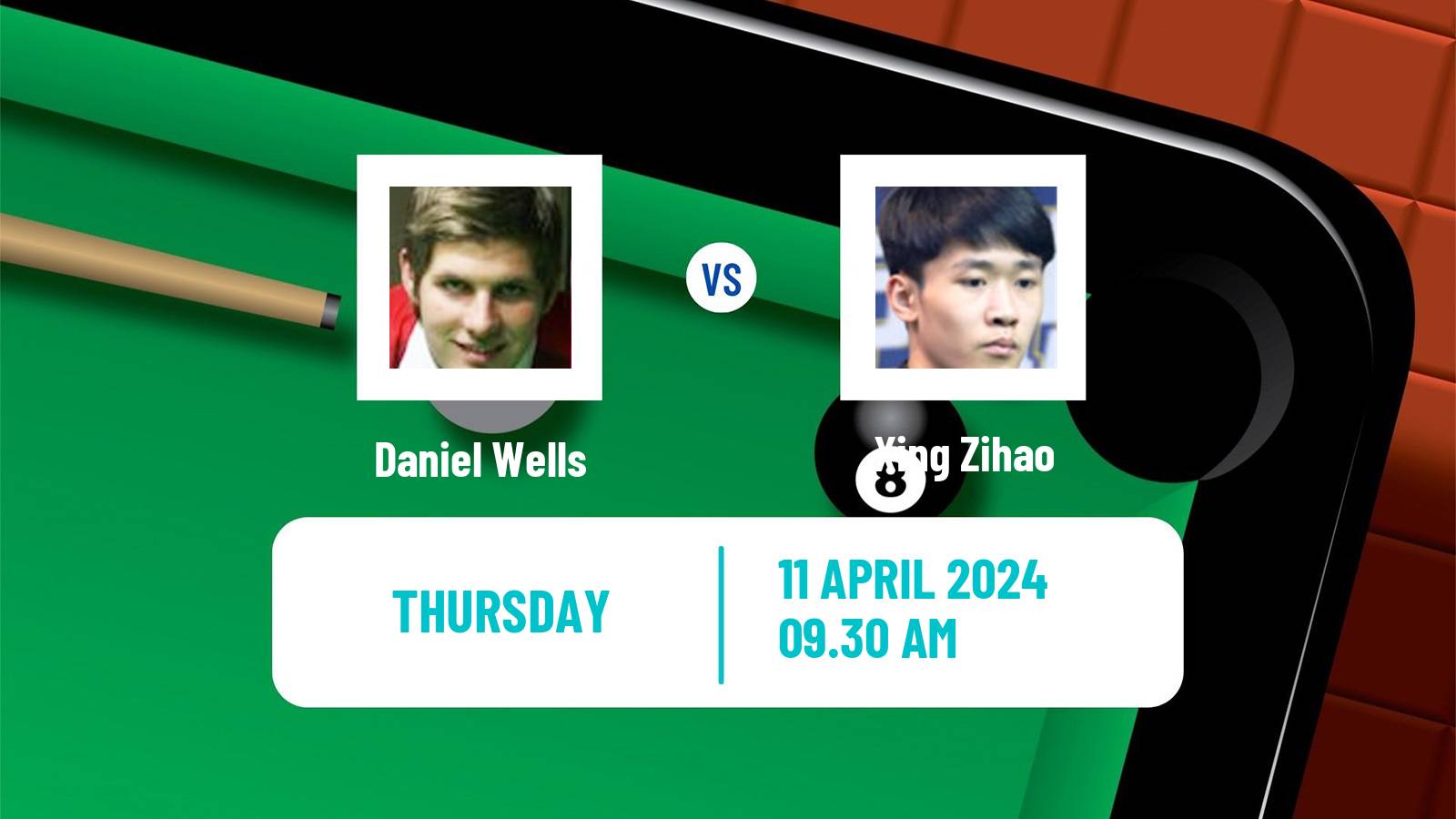 Snooker World Championship Daniel Wells - Xing Zihao