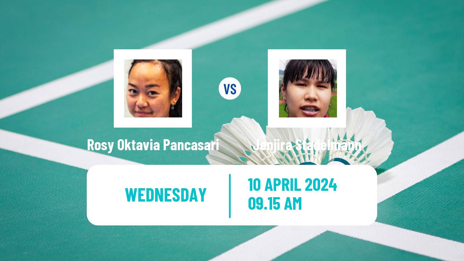 Badminton BWF European Championship Women Rosy Oktavia Pancasari - Jenjira Stadelmann