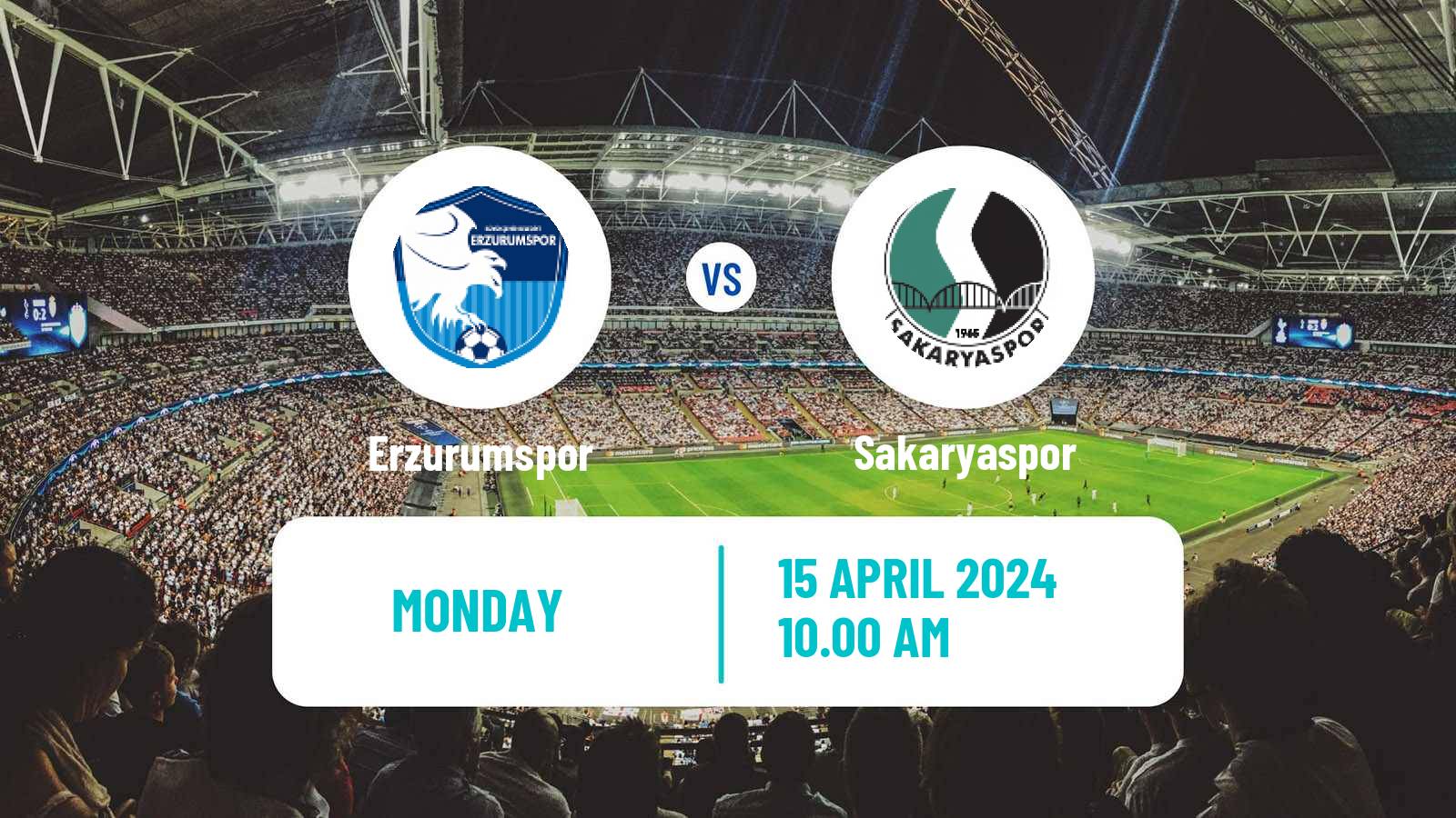 Soccer Turkish First League Erzurumspor - Sakaryaspor