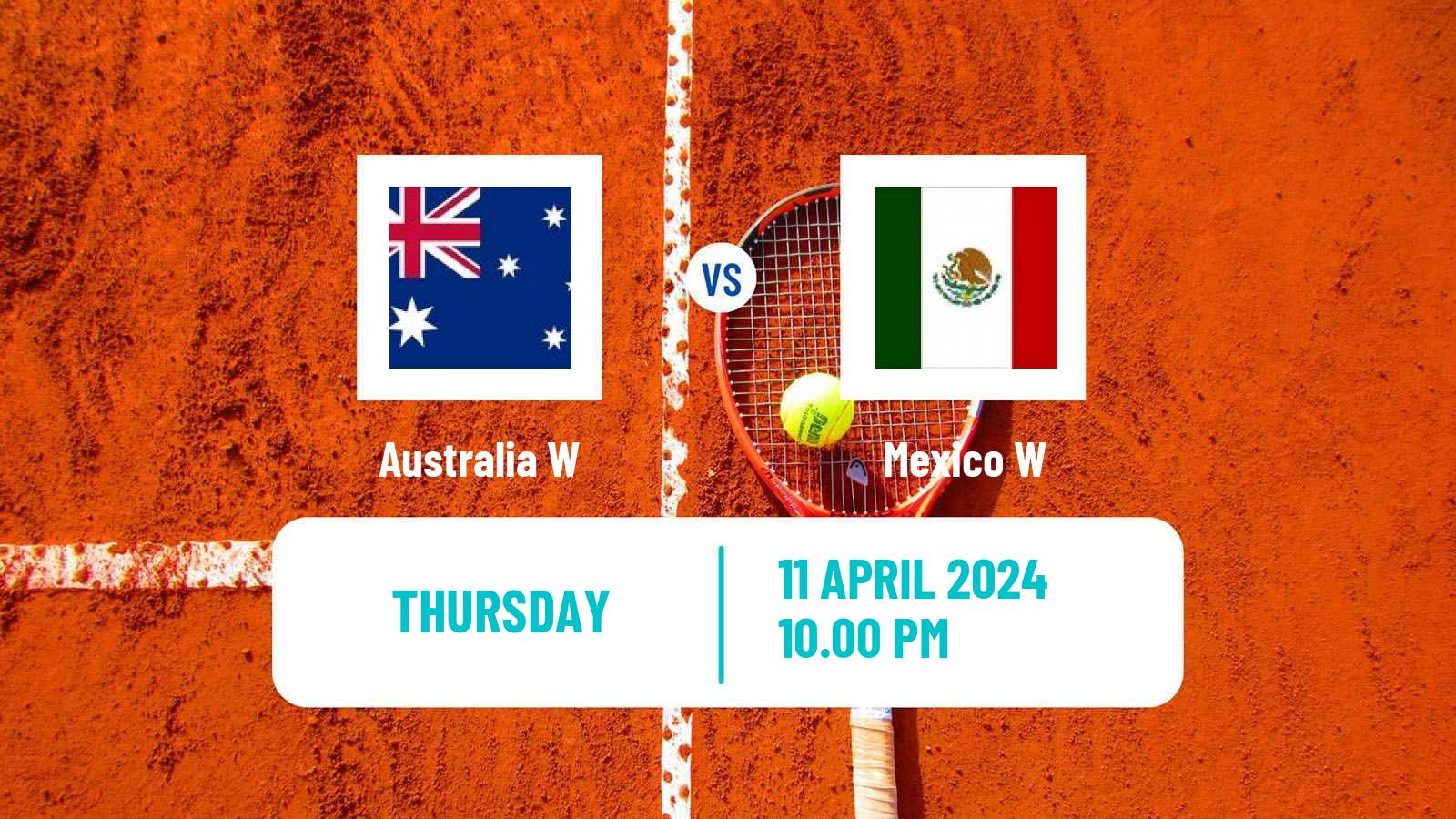 Tennis WTA Billie Jean King Cup World Group Teams Australia W - Mexico W