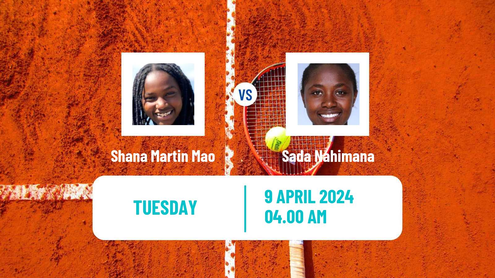 Tennis ITF W35 Bujumbura 2 Women Shana Martin Mao - Sada Nahimana