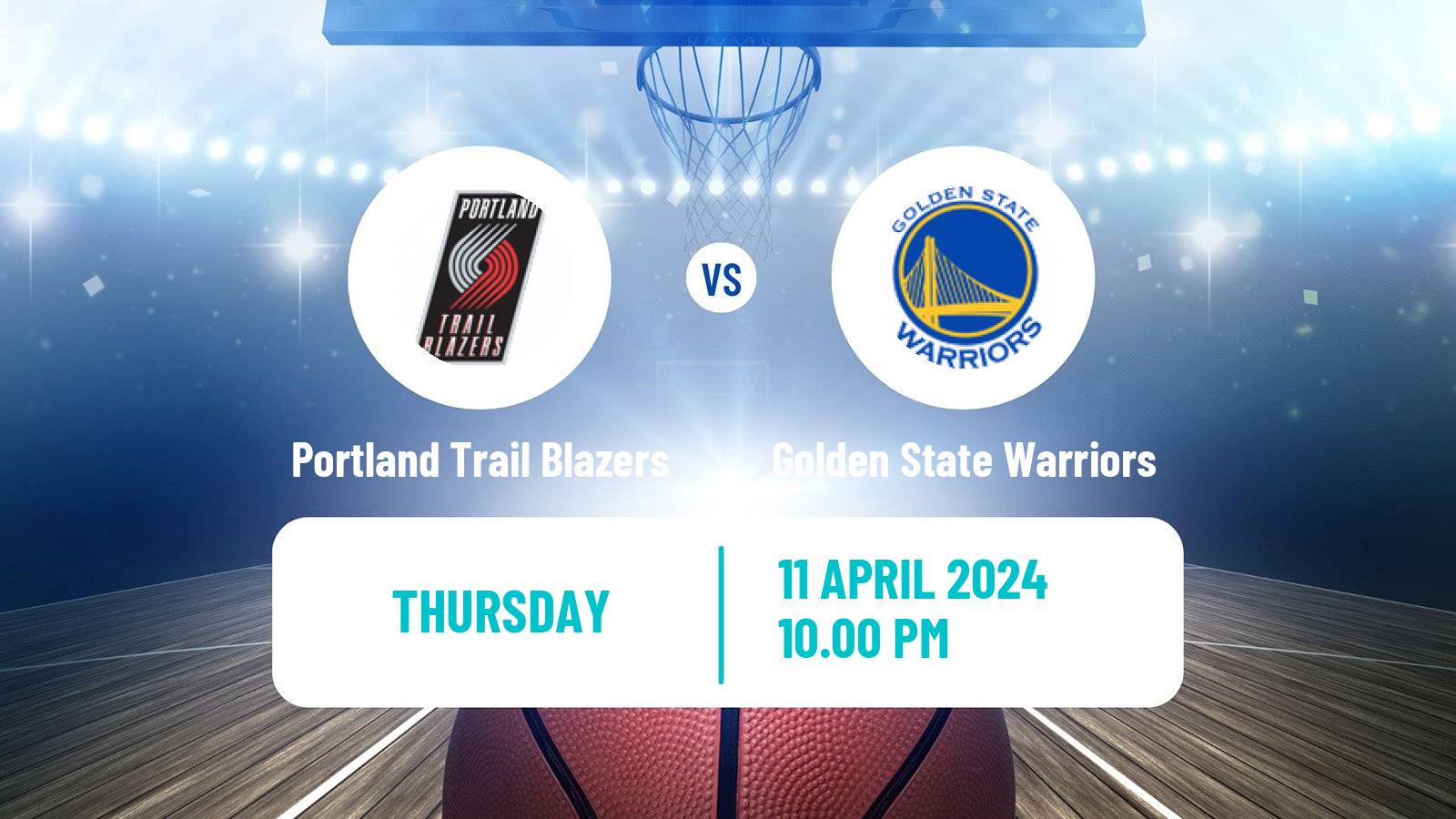 Basketball NBA Portland Trail Blazers - Golden State Warriors