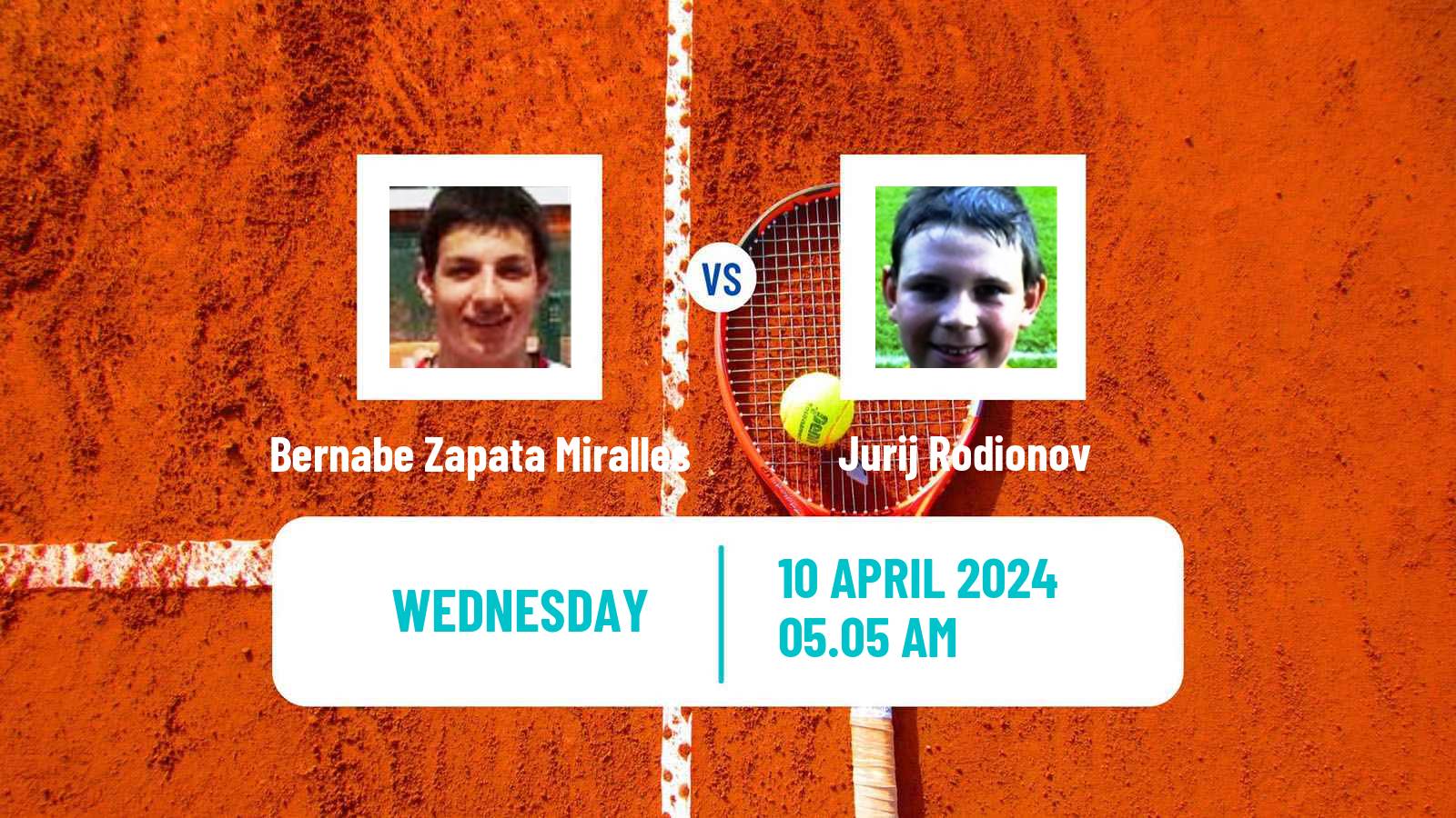 Tennis Madrid Challenger Men Bernabe Zapata Miralles - Jurij Rodionov