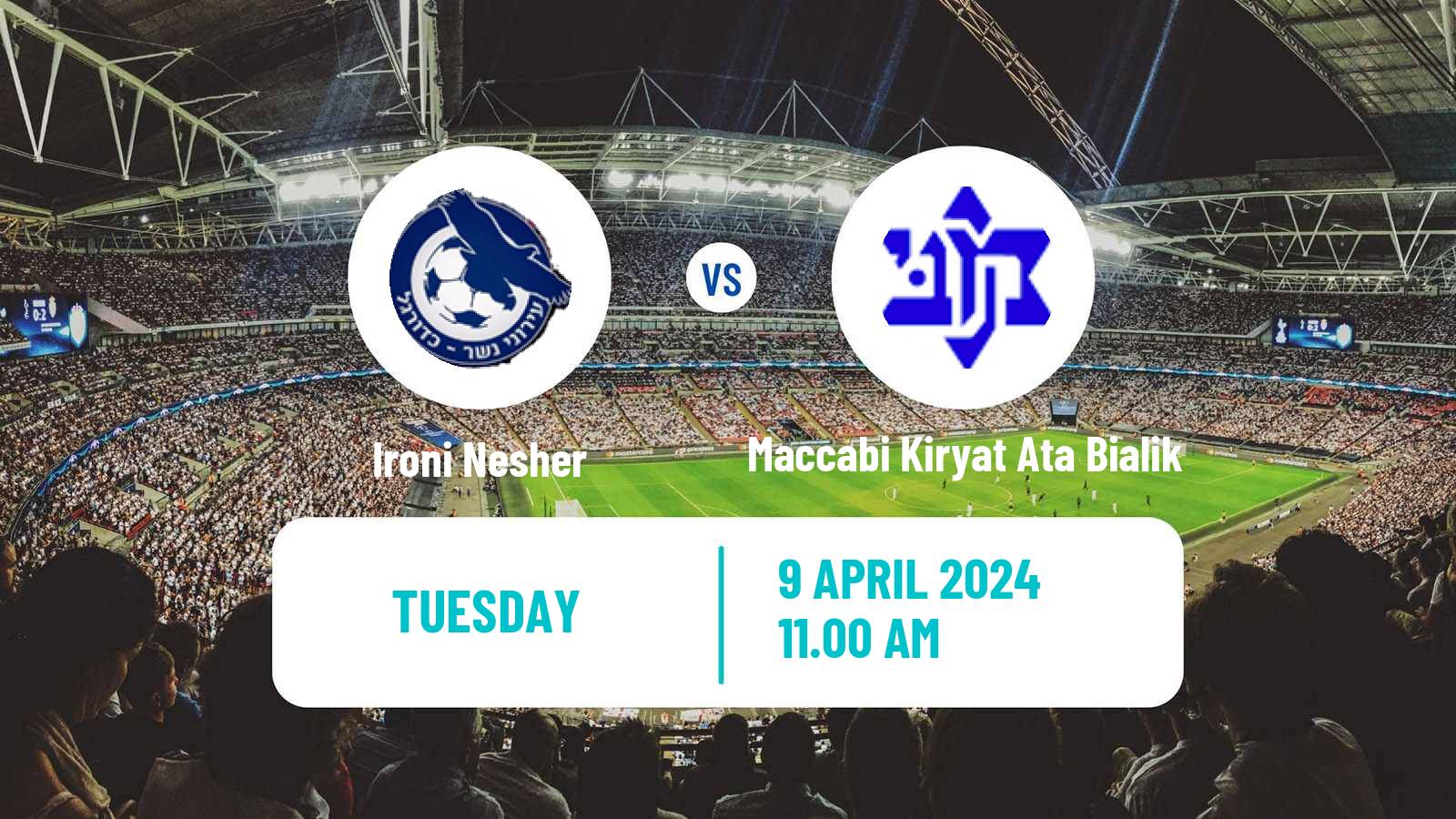 Soccer Israeli Liga Alef North Ironi Nesher - Maccabi Kiryat Ata Bialik