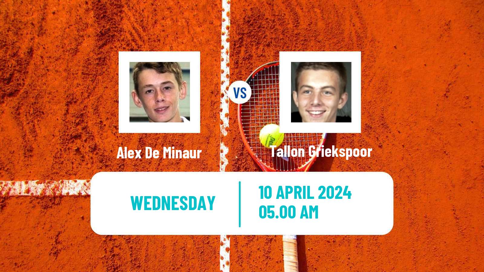 Tennis ATP Monte Carlo Alex De Minaur - Tallon Griekspoor