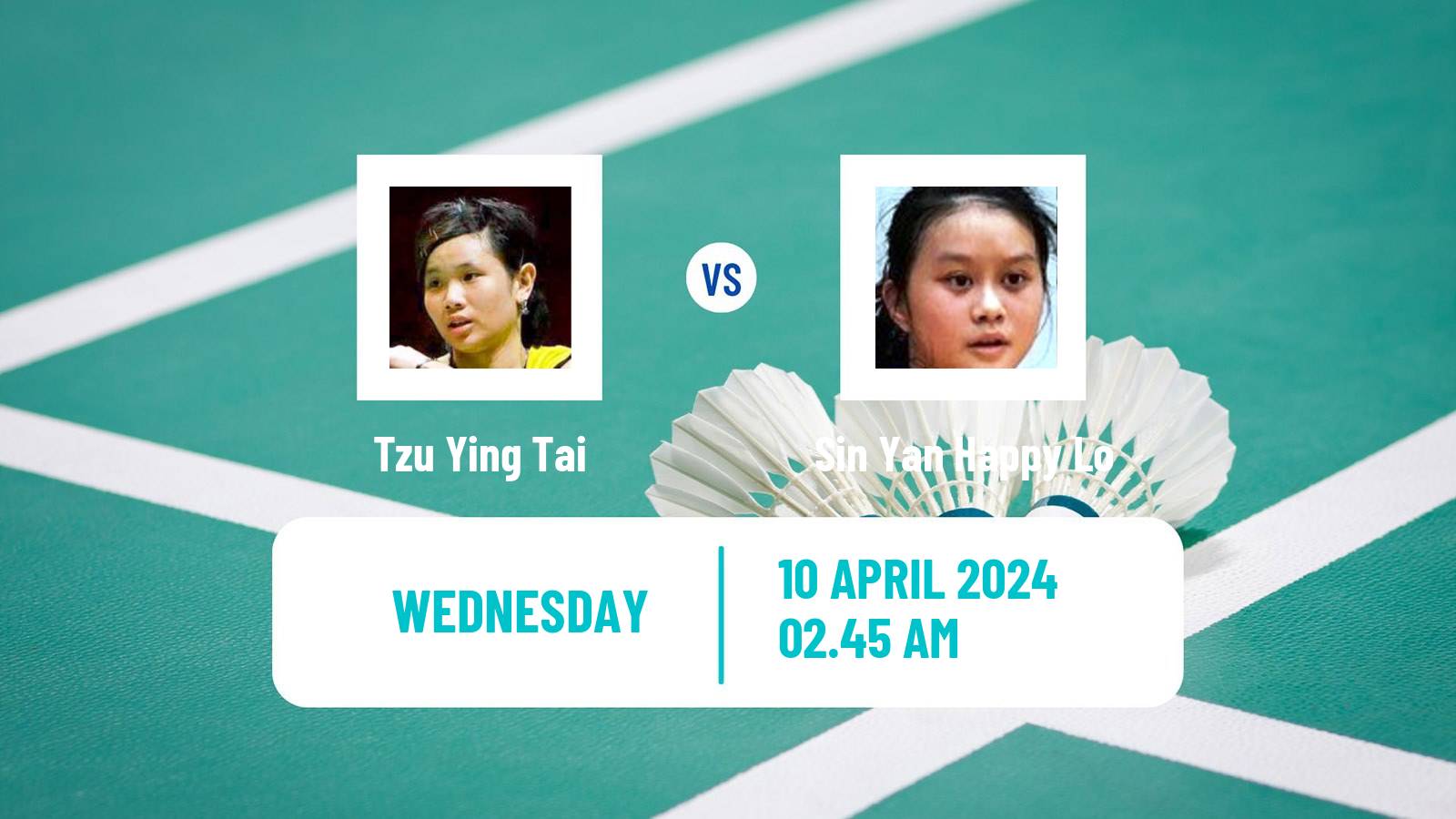 Badminton BWF Asia Championships Women Tzu Ying Tai - Sin Yan Happy Lo
