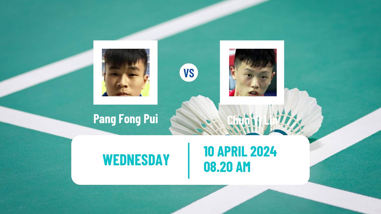 Badminton BWF Asia Championships Men Pang Fong Pui - Chun Yi Lin